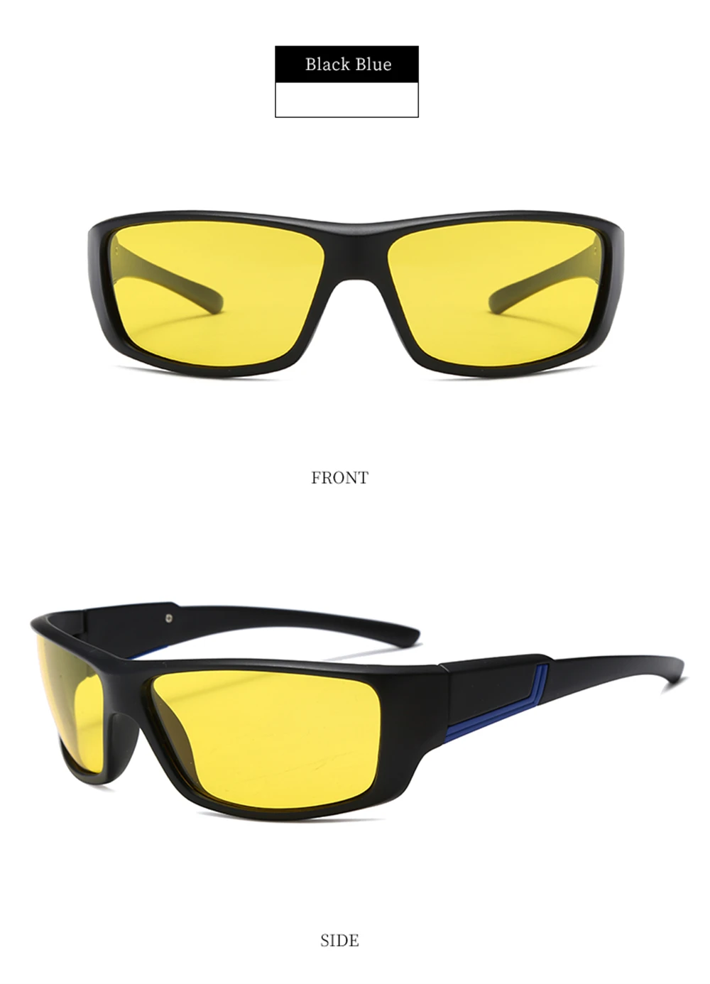VIVIBEE Männer Sport Polarisierte Nachtsichtbrille Blendschutz Gelb Nachtsicht Fahren Sonnenbrille Frauen Brille – Detail 15