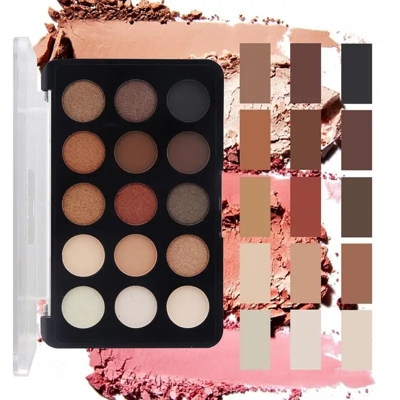 Palette per il trucco degli occhi altamente pigmentata Matte Shimmer 15 colori Makeup Eye Kit Palette Eyeshadow Pallet Long Lasting Blendable