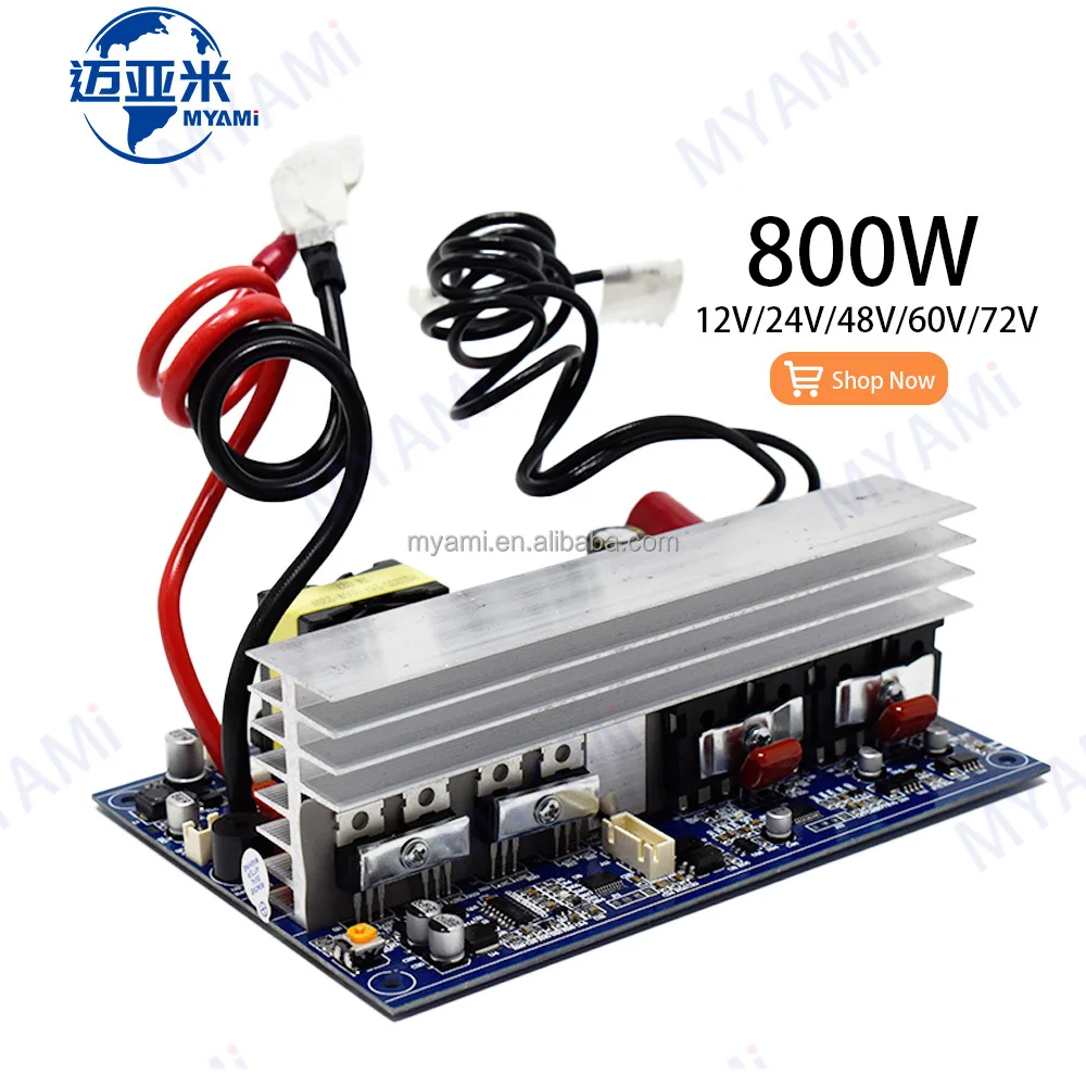 

Myami 800w Power 1600w Pure Sine Wave Inverter Board Lcd Display Converter 12v 24v 48v Ac 220v 110v 60hz Output