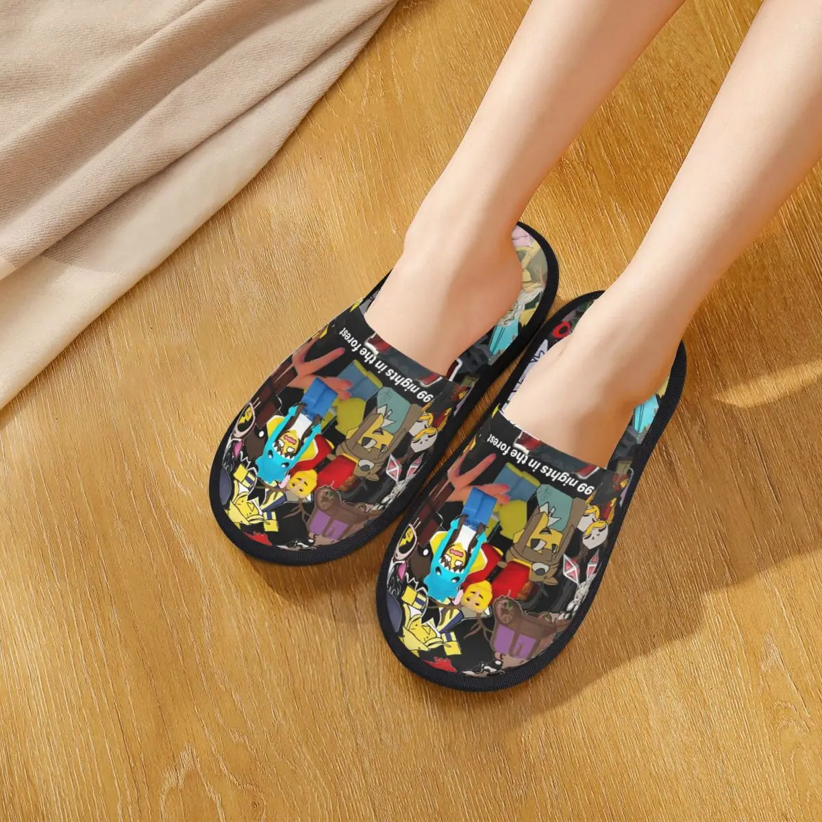 شبشب منزل 99 ليلاً في الغابات، ألعاب فيديو مضادة للانزلاق، شرائح إسفنجية مريحة في الأماكن المغلقة #2