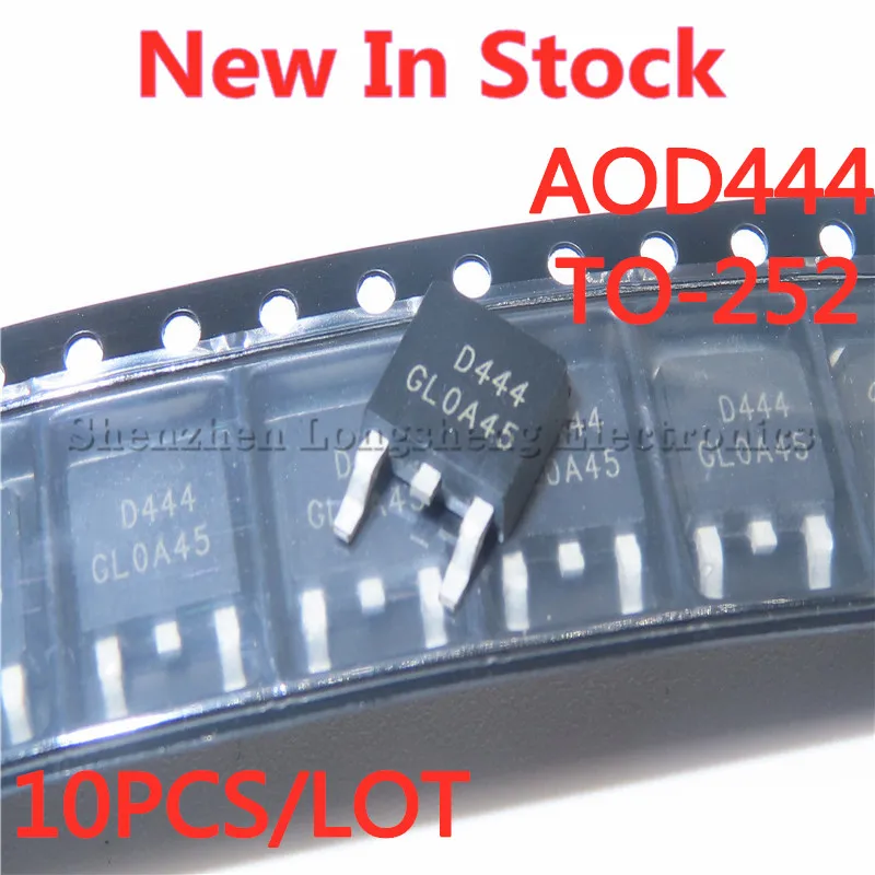 10PCS/LOT AOD444 D444 TO-252 MOS field effect transistor N channel 60V 12A In Stock