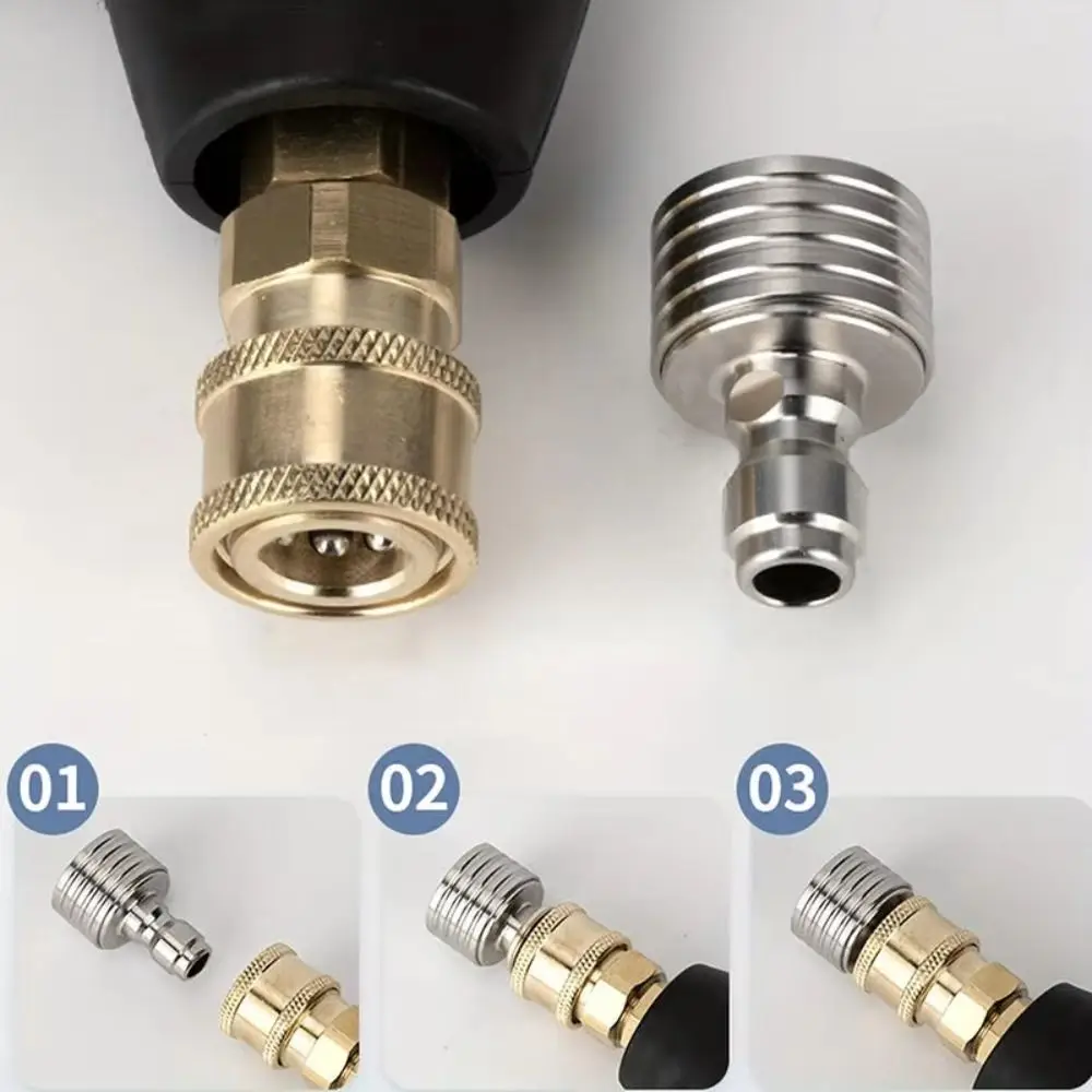 

Stainless Steel Water nozzle Quick Plug Metal Shower Head 1/4 Quick Connect 0.3/0.4/0.5mm Spray Shower Nozzle Flower Watering