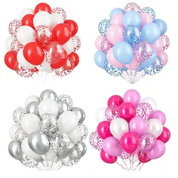 20pcs 12inch PInk Blue Confetti Latex Balloons Happy Birthday Party Decorations Kids Boy Girl Baby Shower Wedding Adult Supplies