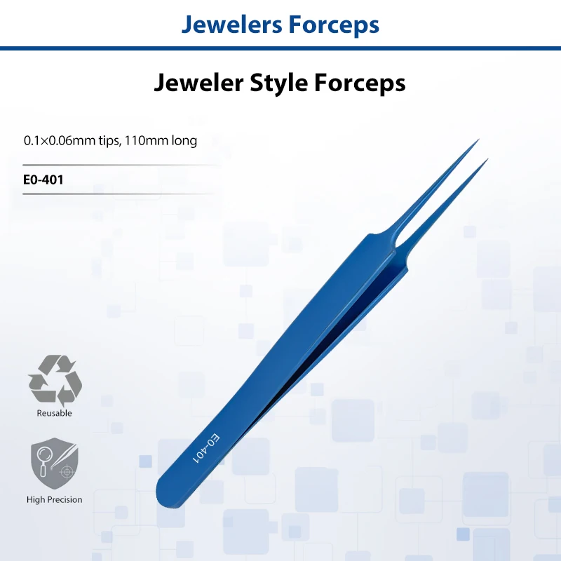 Titanium Alloy Jeweler Style Forceps Professional Precision Jewelry Beading Watch Repair Hand Forceps