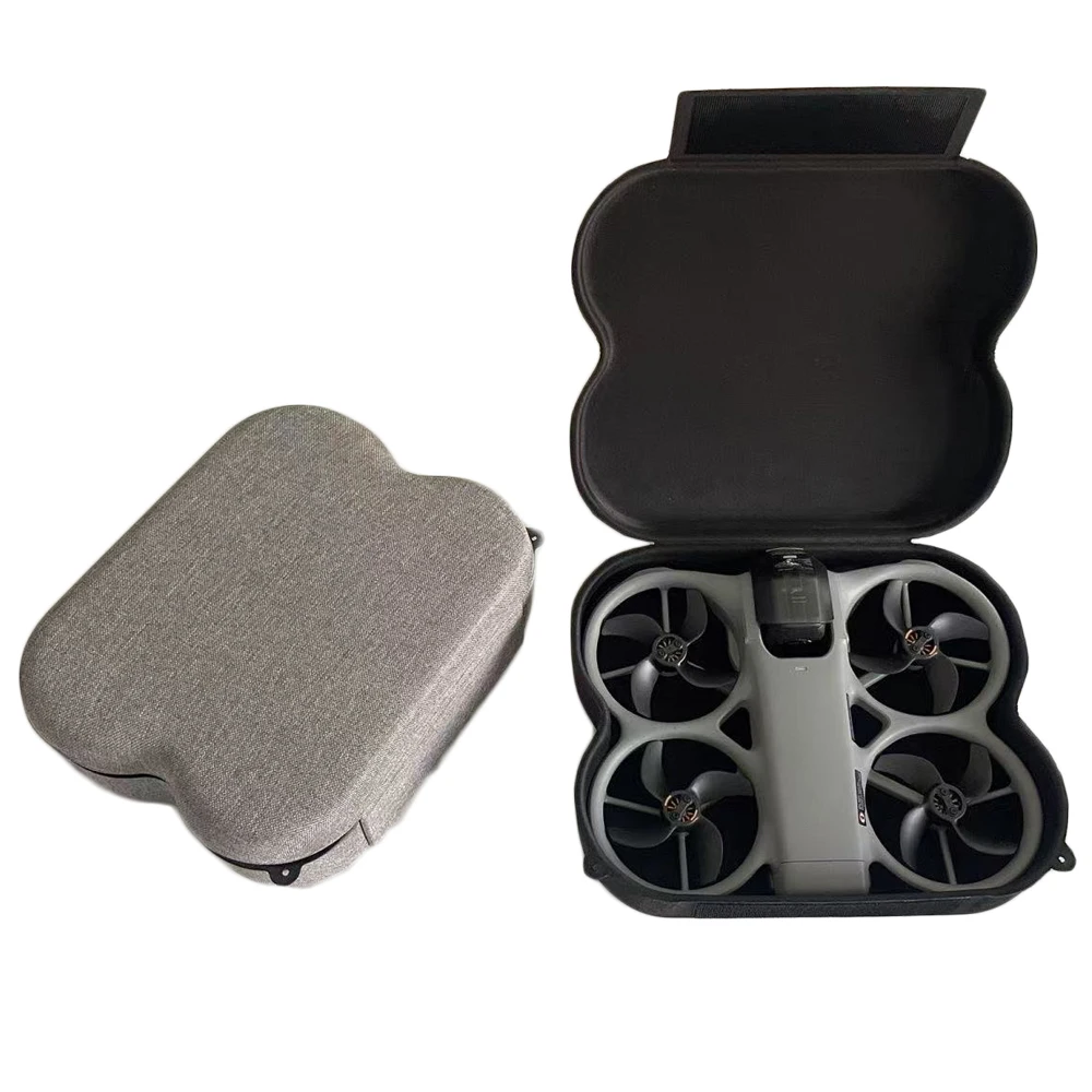 

Drone Body Hard Storage Case for DJI Avata 360 Oxford Fabric Shell Velcro Closure with 2 Holes for DIY Strap Black Gray
