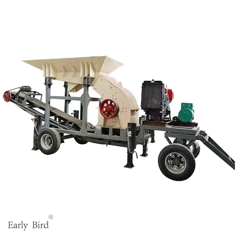 

Best-selling Hot Sale Combination Gold Ore River Stone Crusher Sand Making Machinery 40tph Mobile diesel Hammer Crusher