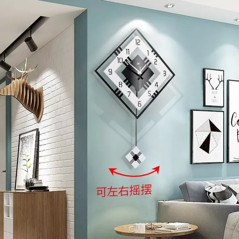 for Modern Simple Wall Clock Living Room Stylish Creative Decoration Quartz Silent Clock Wall Hanging Amazon Hot Sale