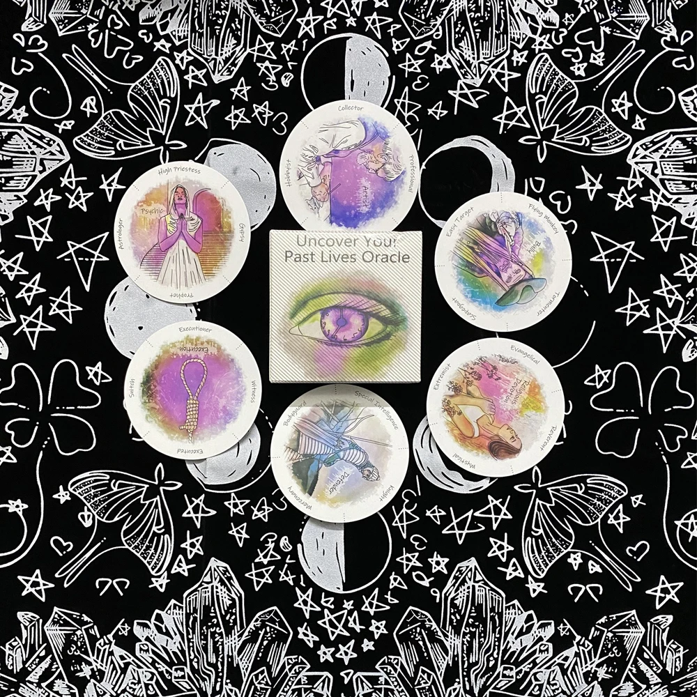 Najnowsze odkryć swoje przeszłe życie Oracle karty Tarot Deck okrągły kształt 87 kart wróżby wróżenie Oracle karty taroty gry
