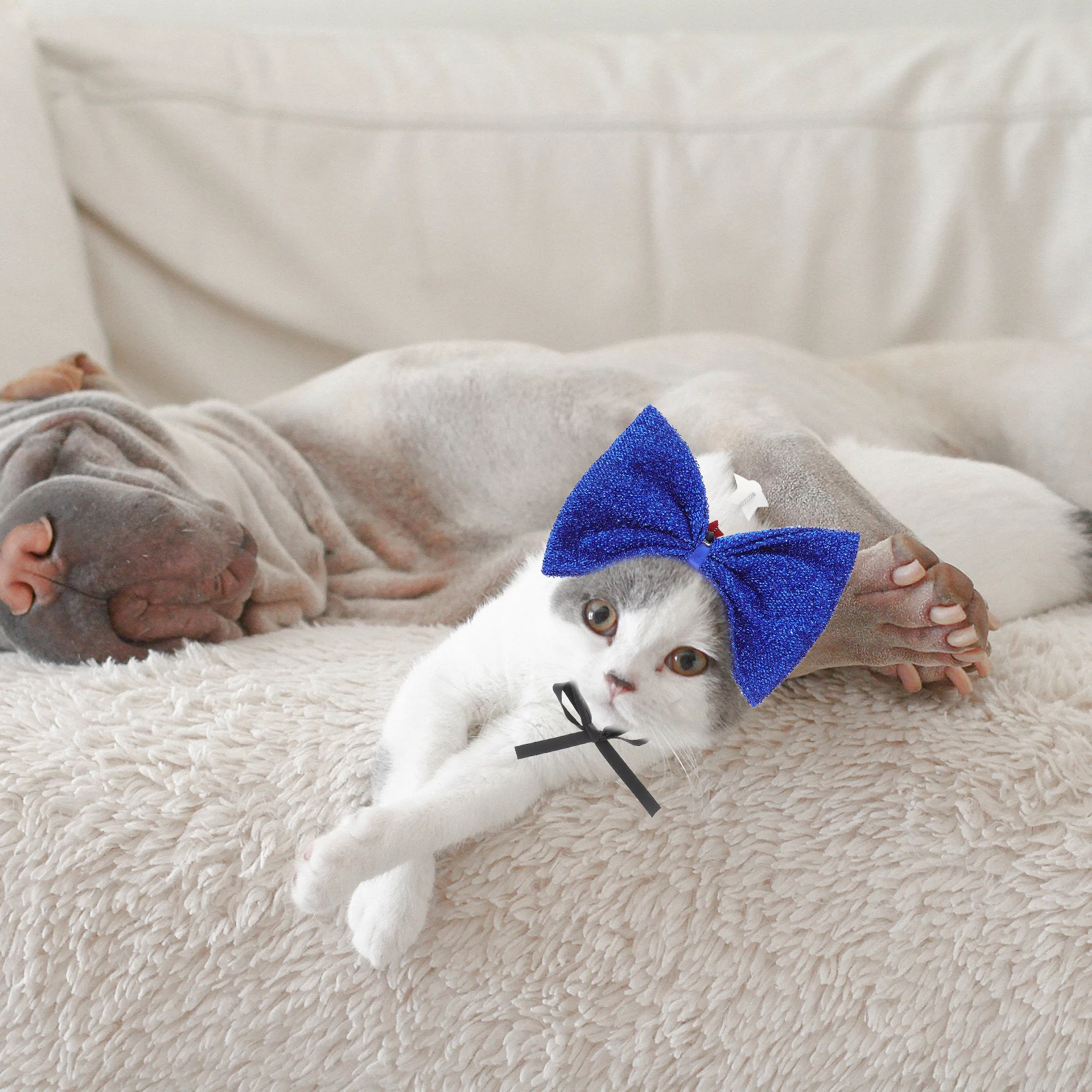 

Headb for Dog Cat Small Bow Design Hairb Costume Prop Independence Day Pet Accessories Premium Material Comfortable Wear