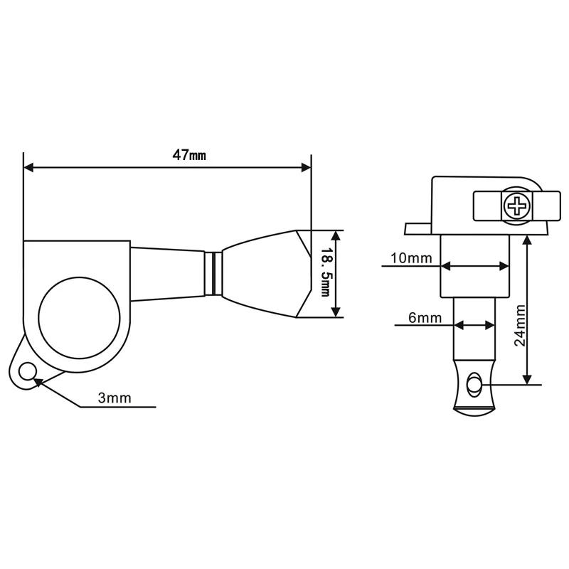 FLEOR-Jeu de chevilles de réglage, têtes de machine, accordeurs prédire, 3L3R pour LP JEParts, 6 pièces