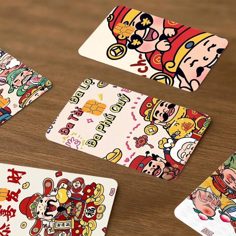 God of wealth Bank card sticker Film Skin Cover for Debit Credit Bank Cardultra-thin and fade-resistant