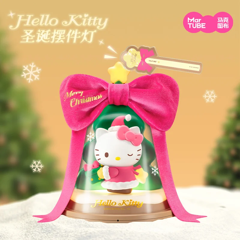 Sanrio Collaborative Marktoob Hello Kitty Christmas Tabletop Ornament Figure That Can Glow Creative Practical Girl Birthday Gift