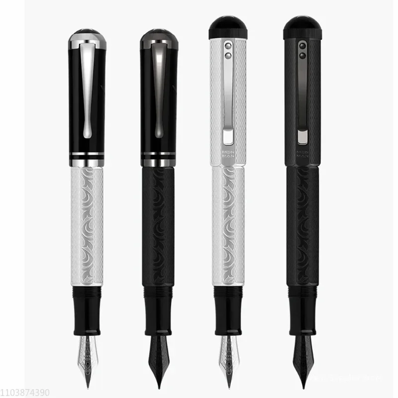 2024 New MAJOHN P138 Metal EngravingFountain Pen EF/F 0.5mm Nib School Office Supplies Writing Ink Gift Pens Calligraphy Pen