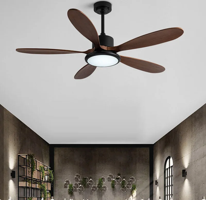 Modern Classic Ceiling Fan with Remote Control Farmhouse Modern 3 Wooden Blades Ceiling Fan Noise-Free Home Ceiling Fan 52 inch