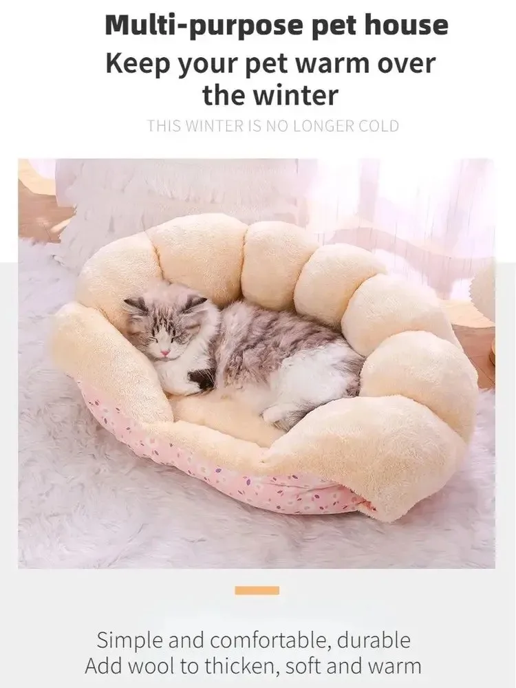 Katzenbett, Winter, warm, Heimtierbedarf, Korb, Häuser, Zubehör, alle Accessoires, Hundematte, Kissen, Kätzchen, Dinge, Welpenwaren, Betten, Haus – Detail 1