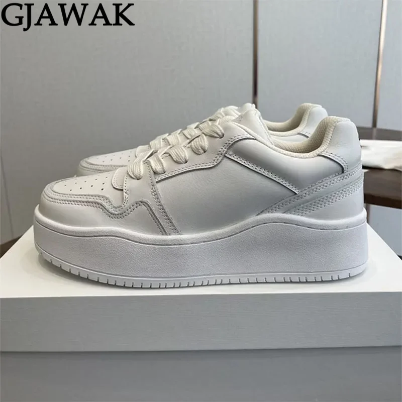 Thick Bottom Casual Platform Shoes Women Suede Le Lace Up Tennis Sneakers Autumn Runners Flat Shoes Ladies Zapatos De Mujer