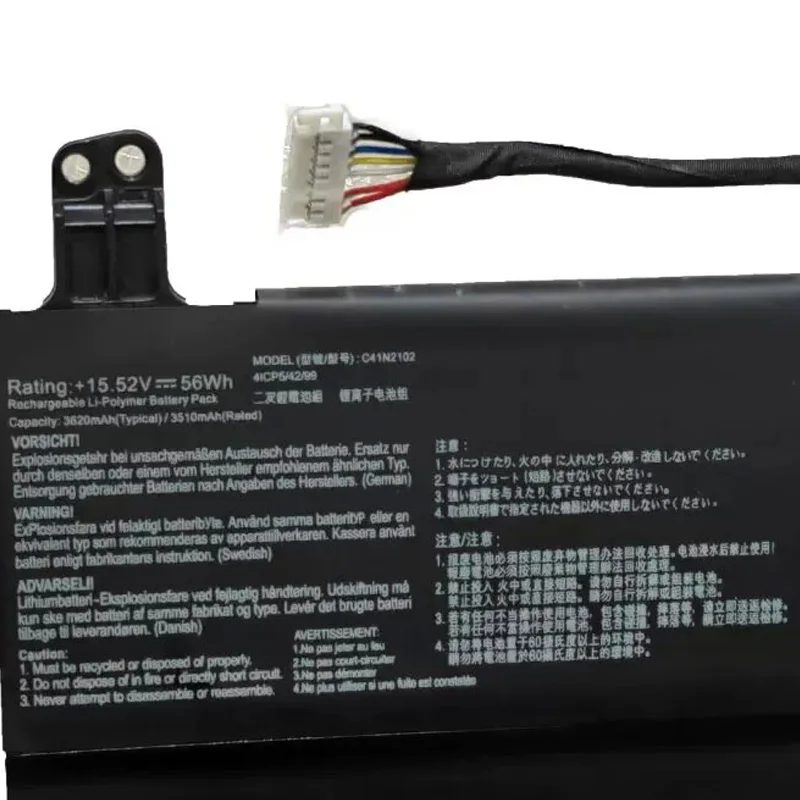 JC NEW C41N2102 C41N202-1 Laptop Battery For Asus ROG Flow Z13 GZ301 NR2201 GZ301VF GZ301VI GZ301VU GZ301VV Series Notebook 56WH