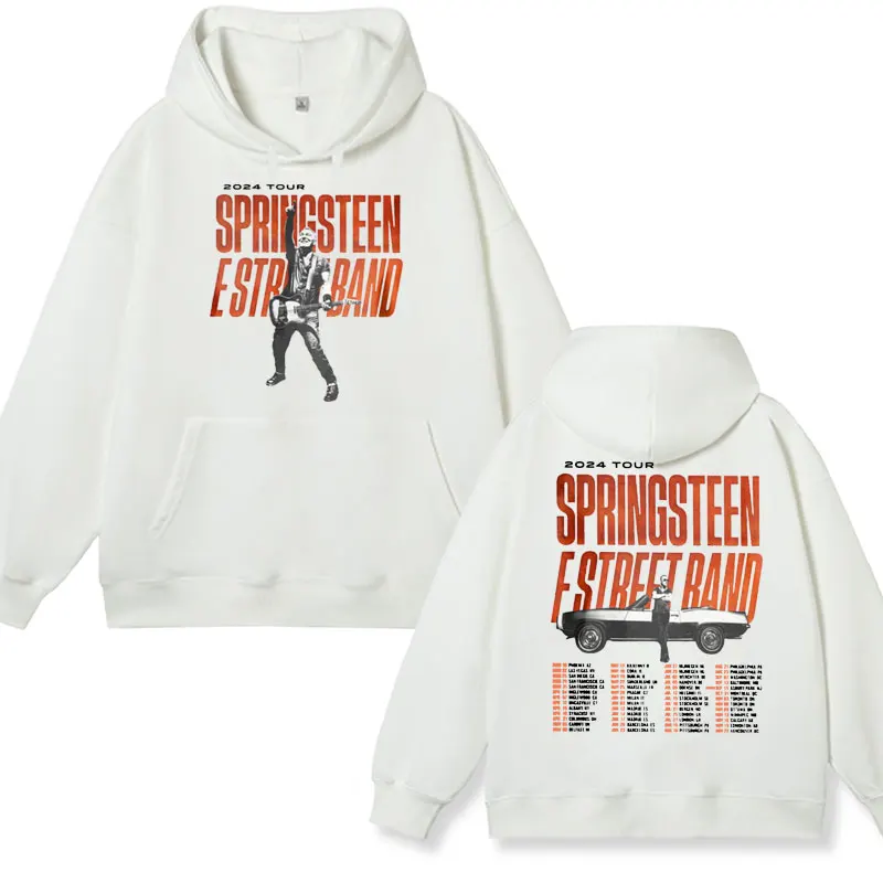 Rapper Bruce Springsteen and E Street Band 2024 Tour Hoodies Men Women's Fall Winter Long Sleeve Oversized Sweatshirts Hoodie