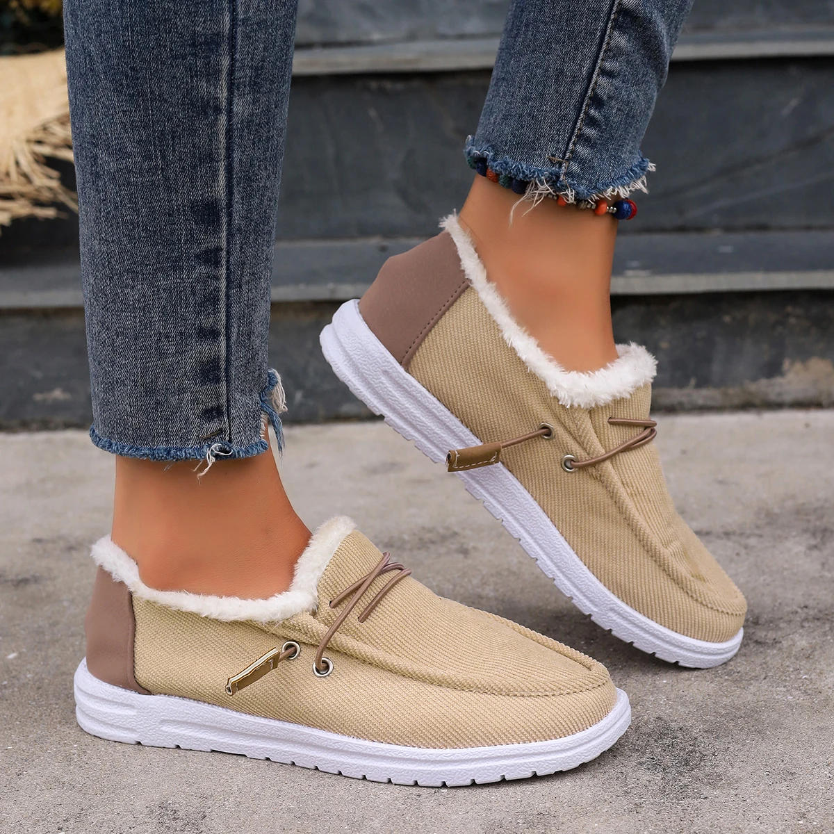 2025 Women Ankle Boots Fashion Comfortable Outdoor Designer Shoes Women Trend Platform Warm Snow Boots Winter Zapatos De Mujer