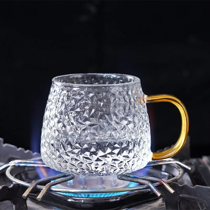 1/2/4/5PC Hammer Pattern Coffee Bear Cup Juice Glass Mug Temperature Heat Resistant  Handle Tea Cup Household Drinking Cocktail