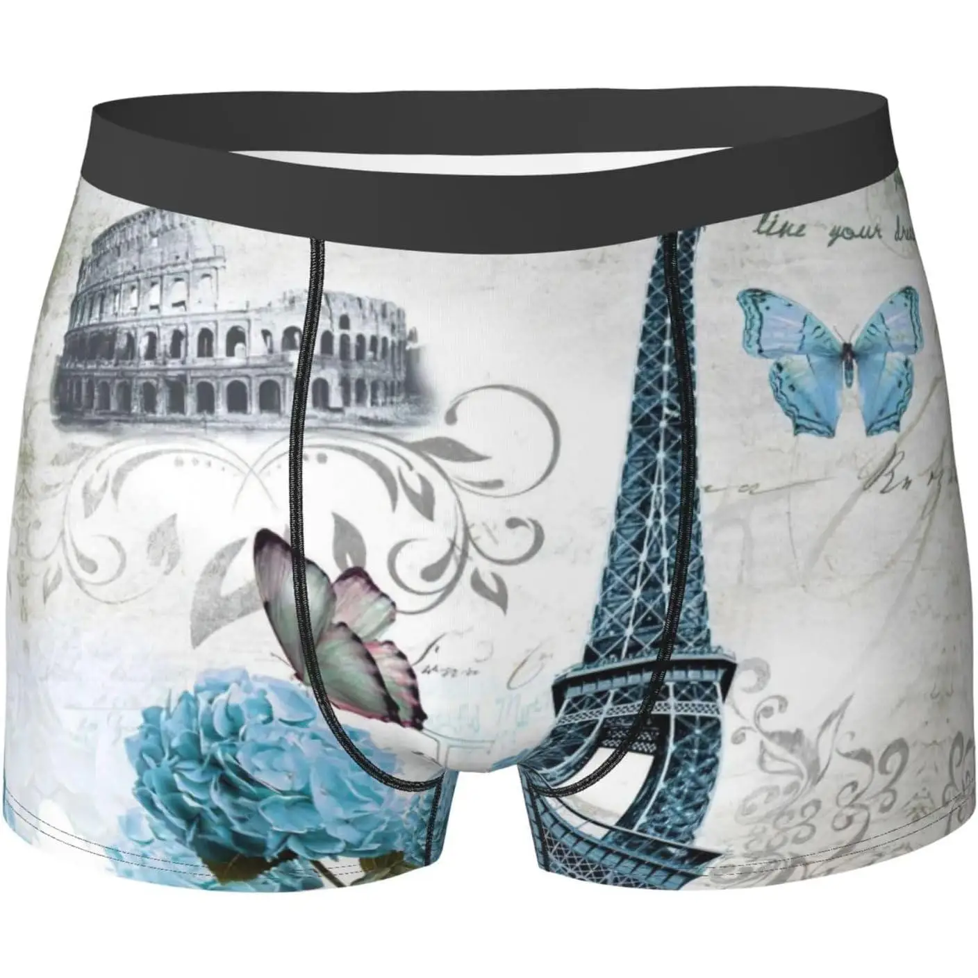 

Уникальные мужские трусы-боксеры с красивым цветочным принтом, дышащее эластичное нижнее белье, трусы для комфортных трусов, влагоотводящая ткань