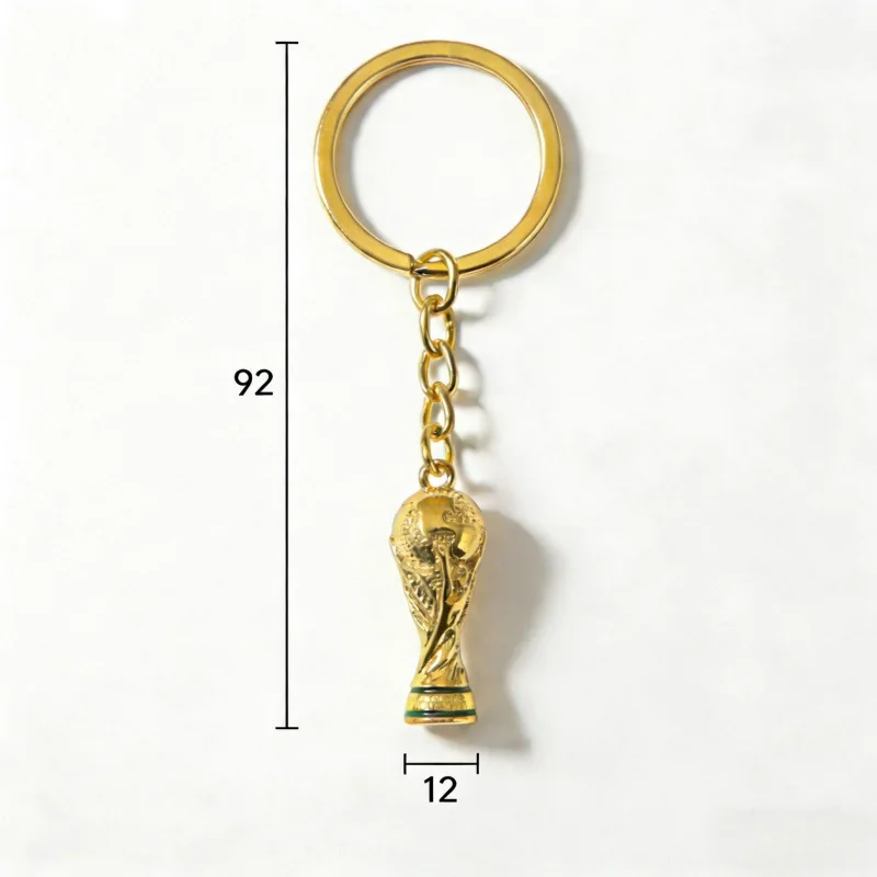2026 FIFA World Cup Trophy Keychain Figurine Mascot Pendant Soccer Fan Souvenir Keychain Car Ornament Bag Charm Gift Collectible view 3