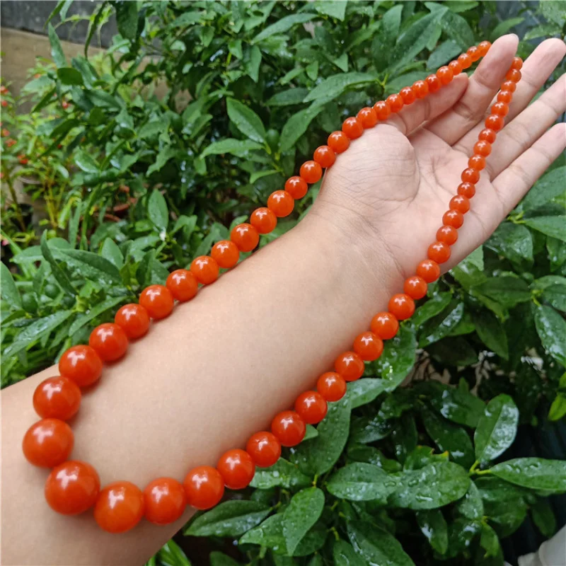 

Agate Color Full Flesh Cherry Red Tower Chain Jewelry Women'S Necklace Retro Fashion Versatile