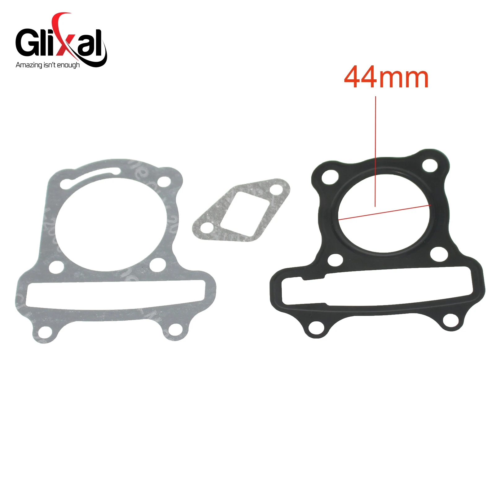 Glixal GY6 50cc 60cc 80cc 100cc 105cc Hoofd en Basis Cilinder Pakking Set voor 139QMB 139QMA 4-takt Gas Scooter Bromfiets ATV Motor