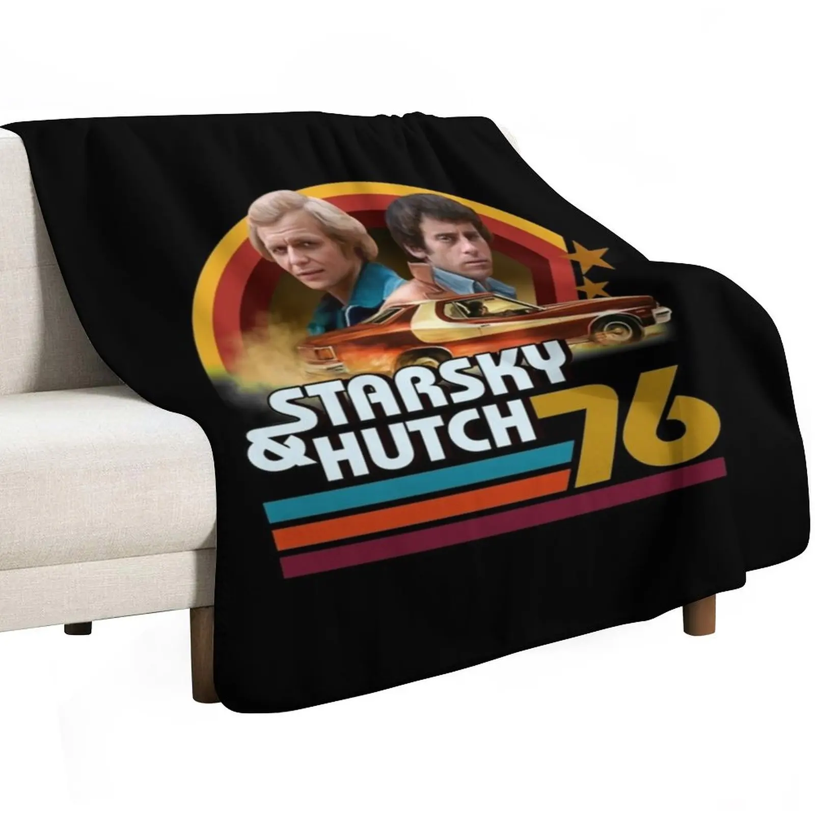 Starsky And Hutch T-ShirtStarsky and hutch T-Shirt_by Trazzo_ Throw Blanket Travel Size Cozy Blanket for Plane Train