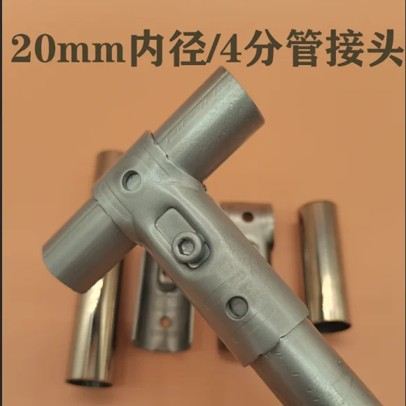 20mm 4 분기 패스너 아연 도금 파이프 버클 원형 파이프 스테인레스 스틸 파이프 커넥터 패스너 온실 액세서리 따뜻한 창고