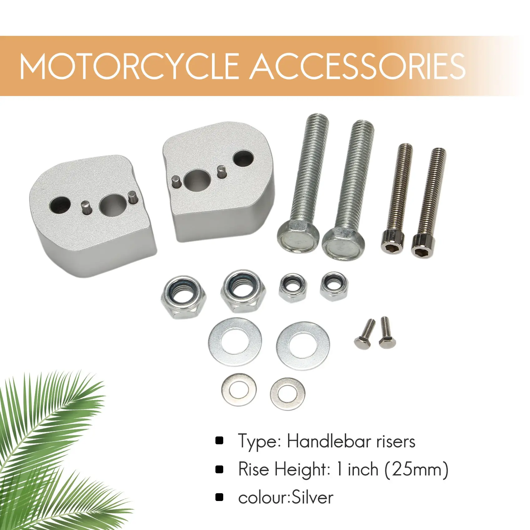 

A11M-Motorcycle Handlebar Riser For FJR1300 FJR 1300 2006-2019 Silver Motorcycle Accessories