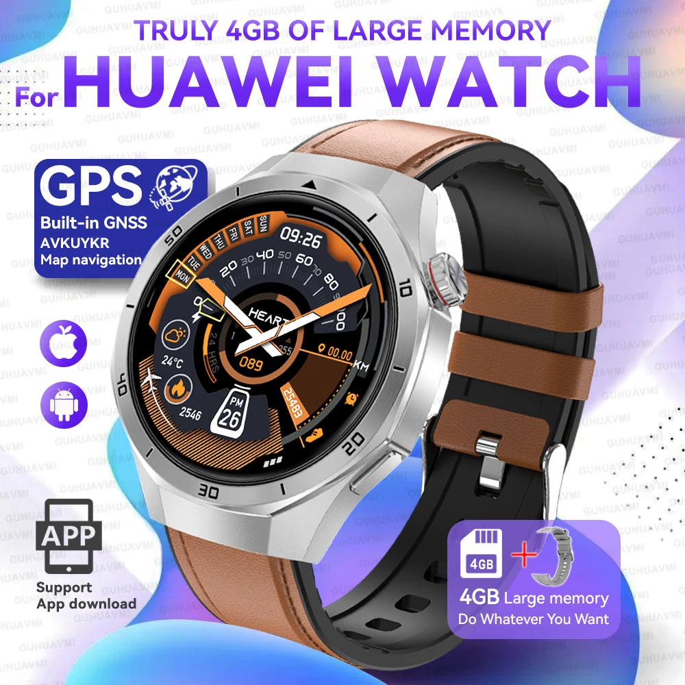 2025New For HUAWEI Upgraded Ultra Big 4GB Memory Smart Watch Men GPS Map MP3/MP4 Player Bluetooth Call Sports Fashion Smartwatch