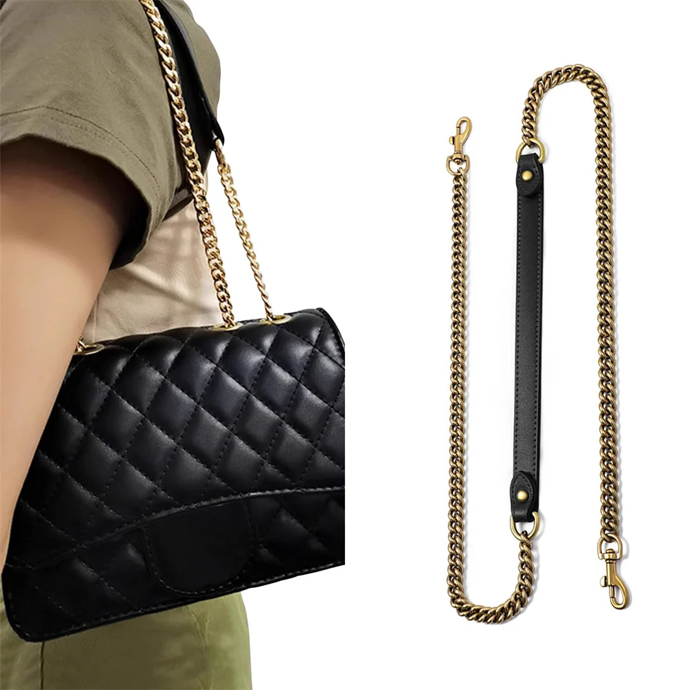 

Кошелек HOLIN из кожи и сумки на цепочке, сменный плечевой ремень через плечо для сумок, 110 см, черная цепочка для сумки