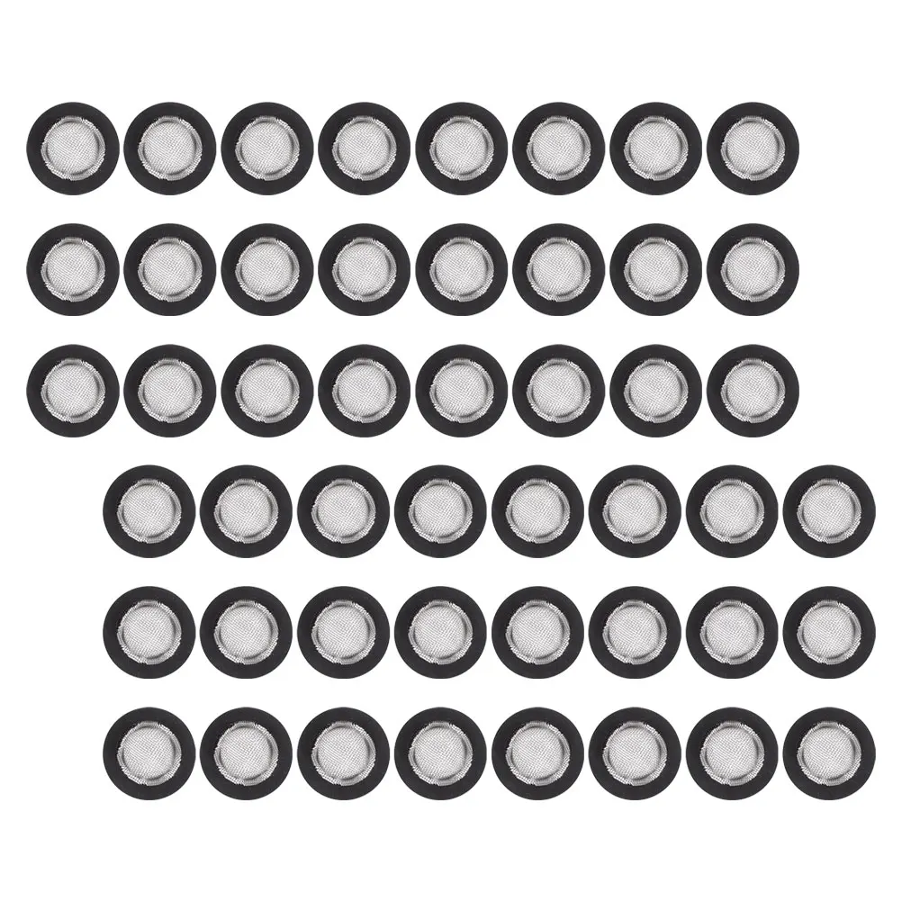 

50pcs Wave Pipe Washers 1/2 Inch Thickened Rubber Gaskets Stainless Steel Filter Mesh For Garden Hose Connector Handheld Shower