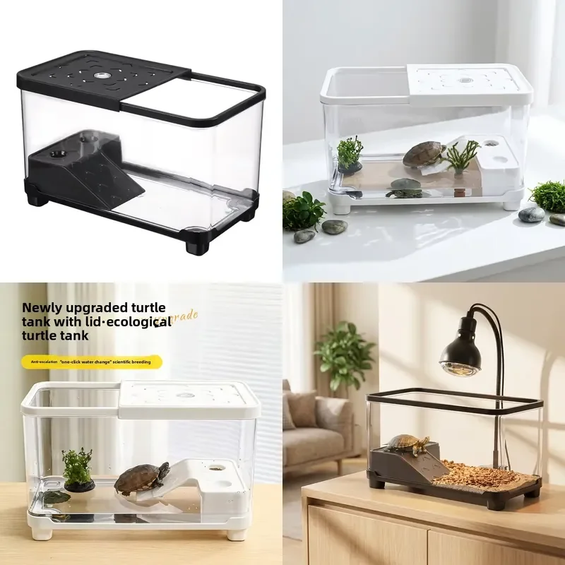 for  Thickened Plastic Small Turtle Amphibious Design  Platm External Filter Household Special Feeder