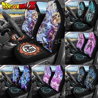 2Pcs Dragon Ball Automobiles Seat Covers Anime Gukon Front Seat Breathable Protector Cover Vegeta Car Accessories Universal