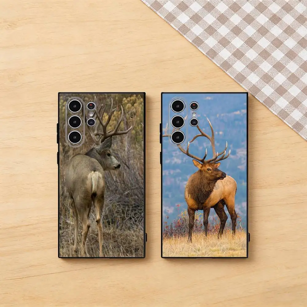 Deer Hunting Camo Phone Case for Samsung Galaxy Ultra S24 S23 S22 S21 S20 FE Note S10 S9 S8 Plus Fundas Matte