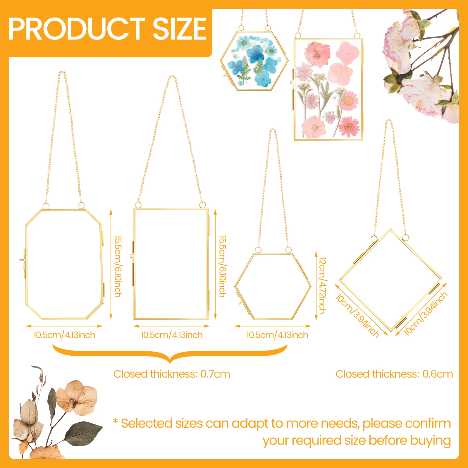 Glass Flower Frame Pressed Flowers