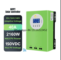Auto Controller 12V 24V 36V 48V MPPT Solar Charge LCD Display ODM/OEM Brand 40A