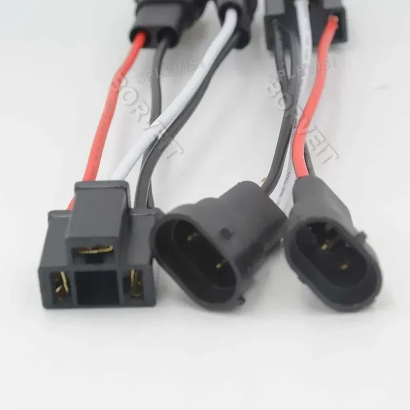 2Pcs Y-SplitterH4/9003 to H9/H11/H8 Conversion Wire Harness Adapters Male to Female Socket Connector Adapter Plug Play