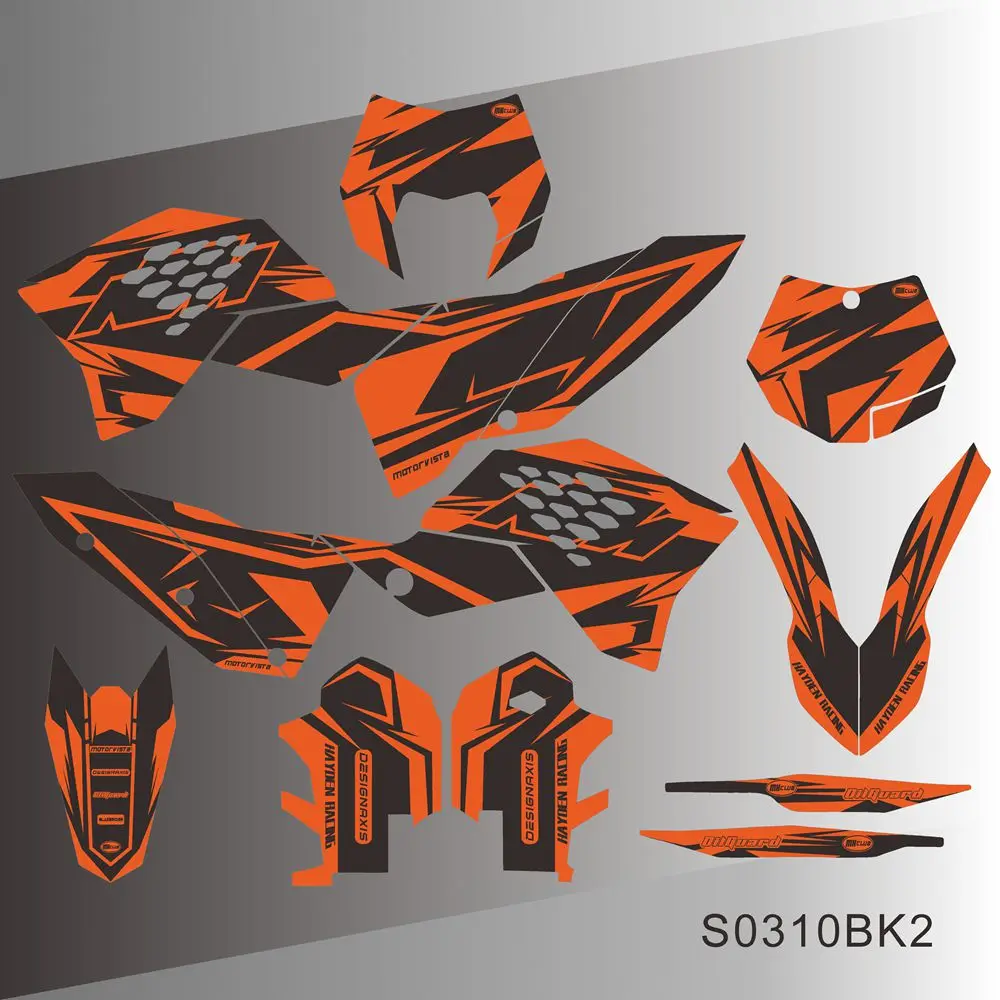 Dla KTM SX SXF 2007 2008 2009 2010 EXC EXCF 125 250 300 450 2008 2009 2010 2011 Naklejki graficzne Naklejki motocyklowe Tło