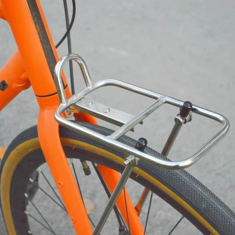 304 Stainless Steel Bicycle Front Rack Integrated Anti-rust Adjustable Cycling Bicycle Luggage Carrier Bike Accessories
