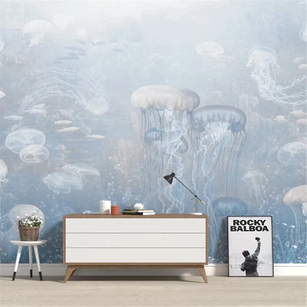 Papel de parede estereoscópico 3d personalizado para sofá grande, mural de parede para tv, fundo para sala de estar, papel de parede verde, papel de parede infantil