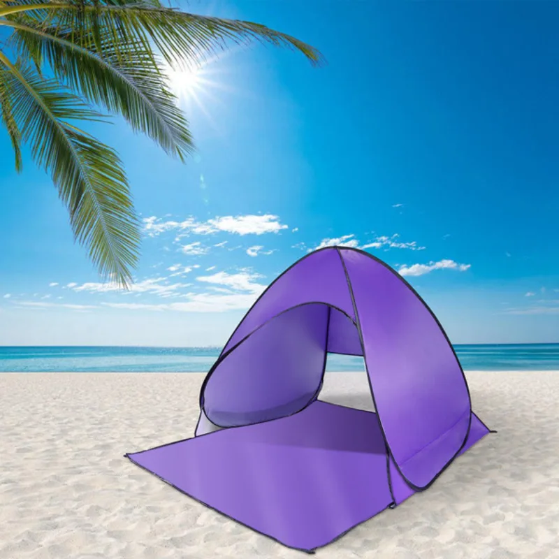 

Pop Up Sunshade UV Protection Automatic Waterproof Tent 2/3 Person With Mesh Window Storage Bag Suitable For Outdoor Beach