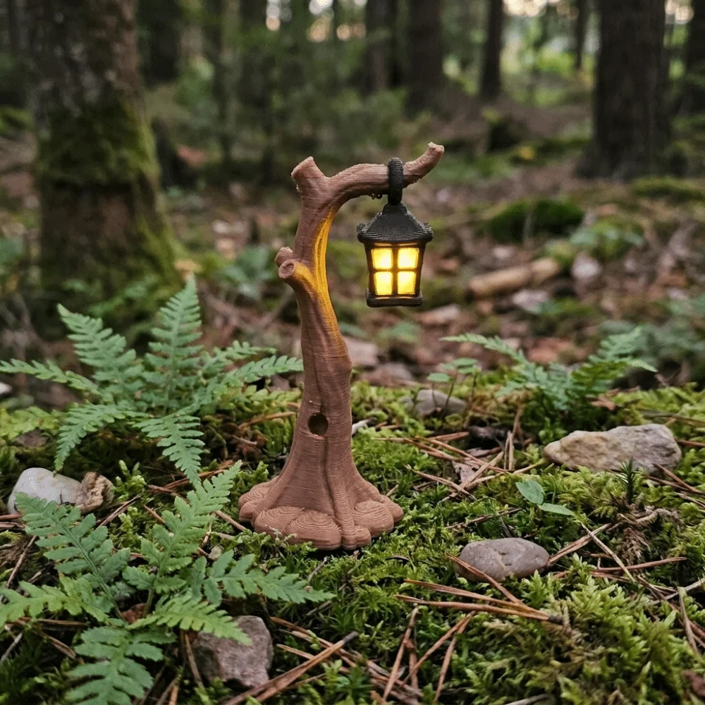 3D Printing Micro Landscape Tree Light Ornaments Decorative Detachable Forest Night Light Plastic Mini Withered Tree Lantern
