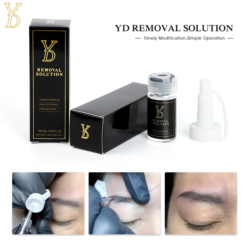 Solución de eliminación YD, pigmento líquido transparente, eliminador de tatuajes, limpieza profesional, cejas, labios, piel, tatuajes antiguos, agente de decoloración