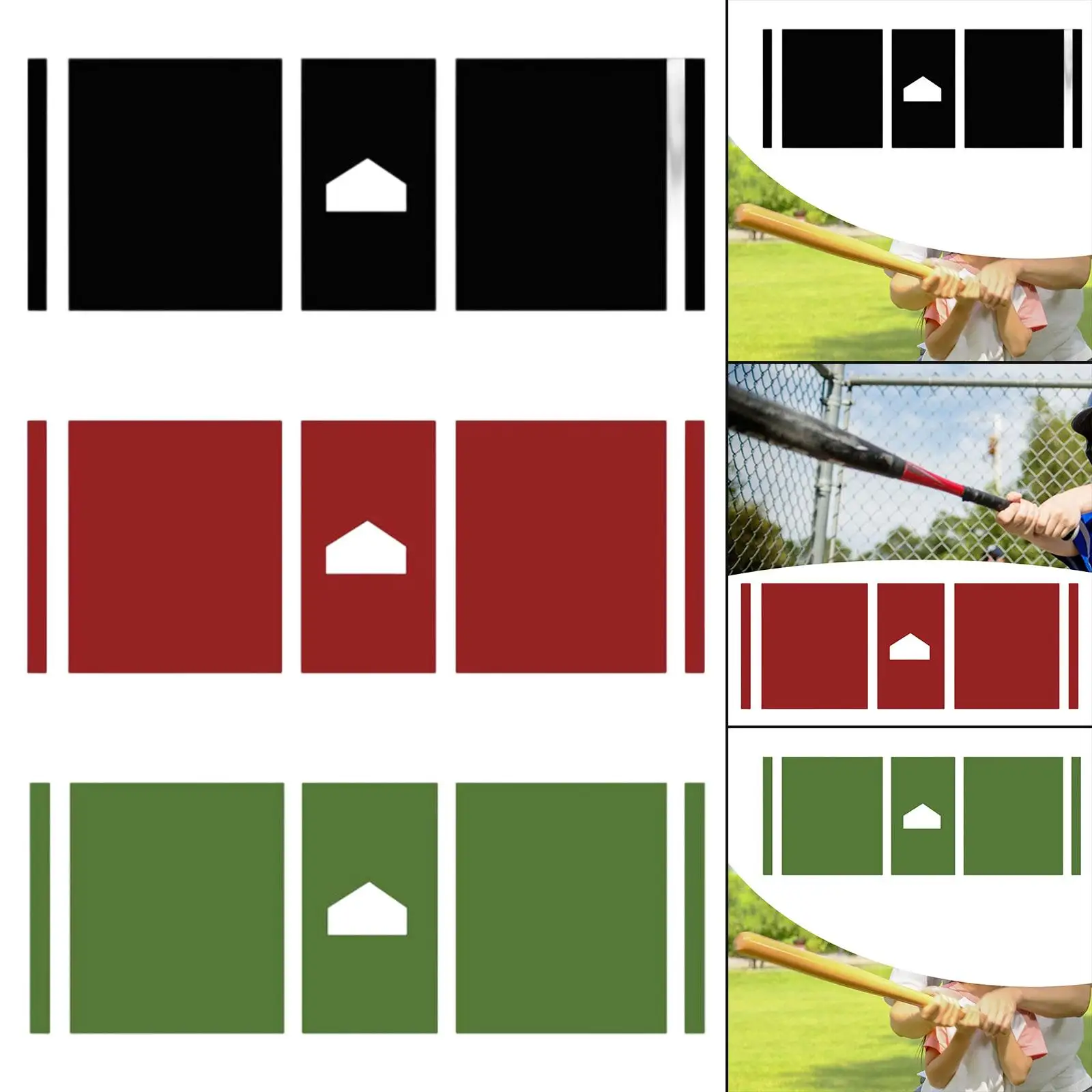 

Baseball Hitting Mat Indoor Outdoor Exercise Pad Hitting Practice Equipment for Training Teenagers Softball Baseball Friends