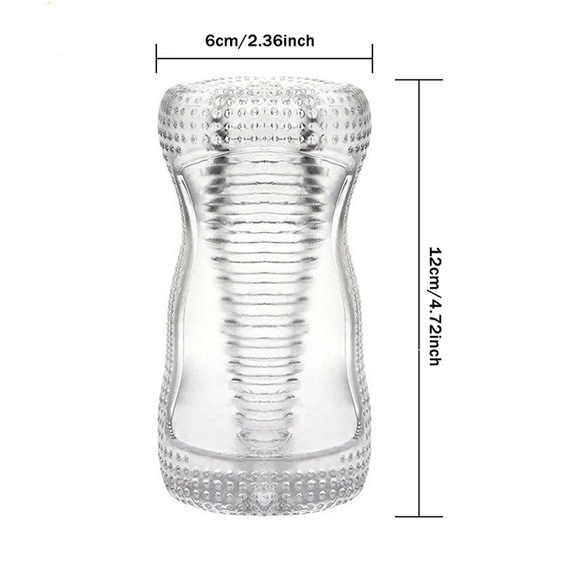1Pc 12cm Male Masturbator Transparent Jelly Artificial Vaginal Real Pussy For Men Penis Exerciser Cock Enlarger Sex Toys view 5