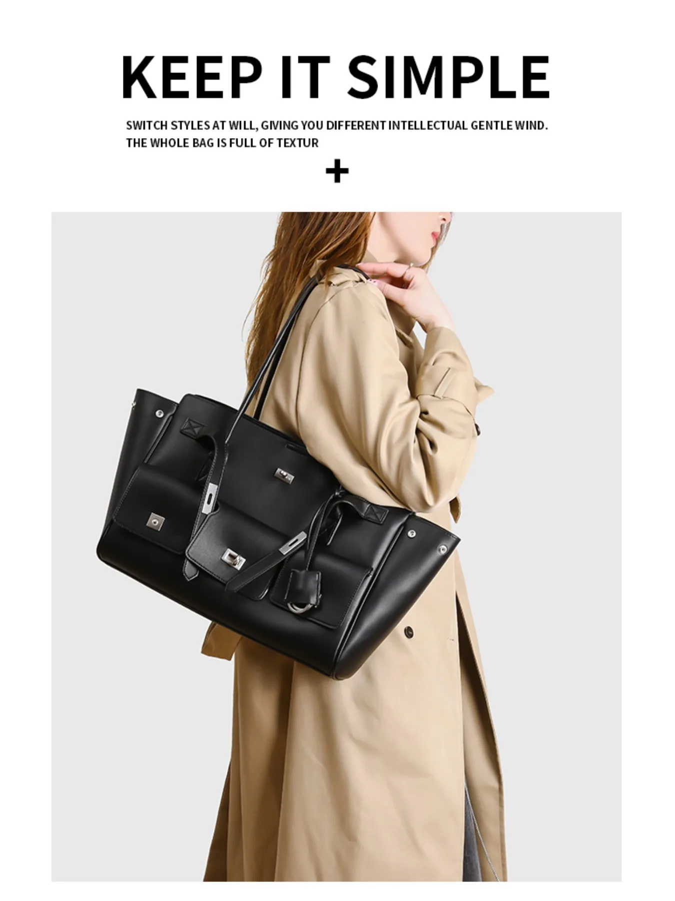 حقيبة كتف محمولة للأم والطفل ذات سعة كبيرة للسيدات في منتصف العمر لعام 2025 #5