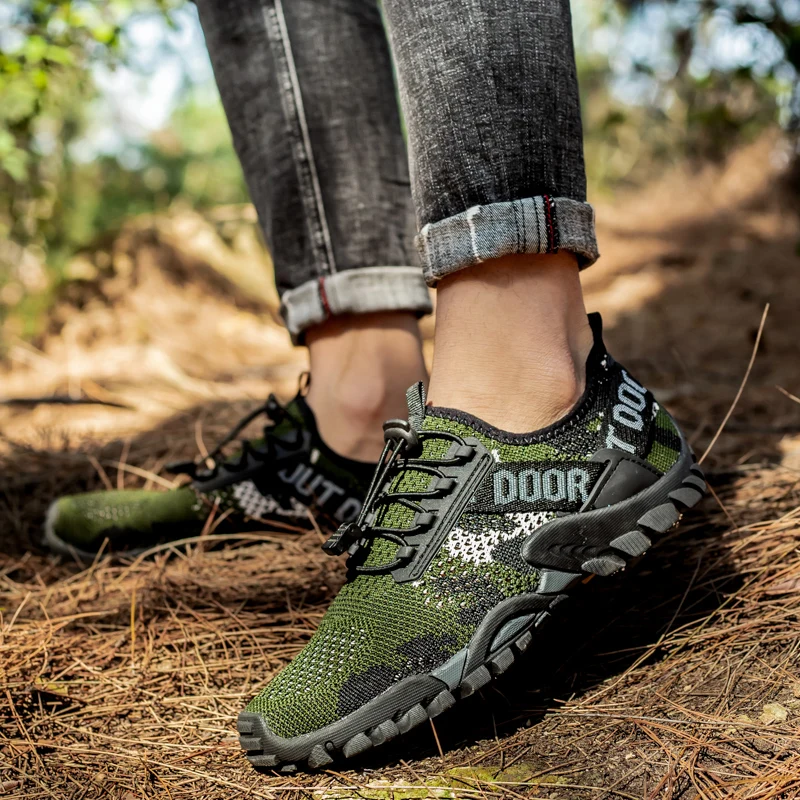 Buty górskie mężczyźni oddychające trampki trekkingowe buty outdoorowe mężczyzn wodoodporne buty wspinaczkowe antypoślizgowe buty z palcami